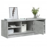 Mueble de TV madera contrachapada gris hormigón 102x35.5x36.5cm 5