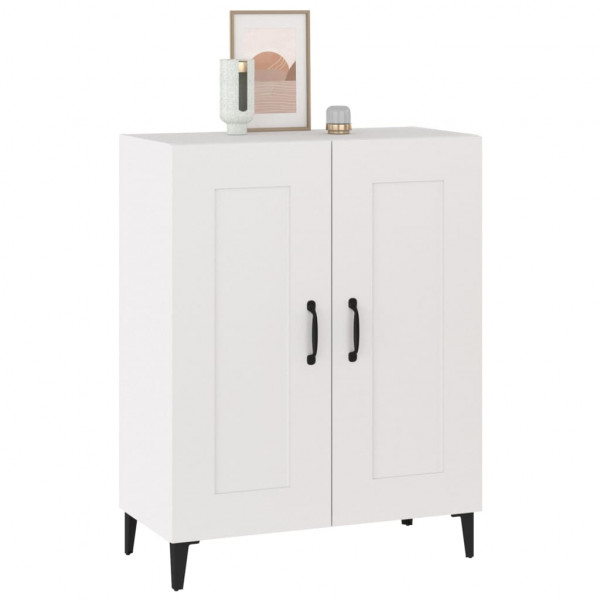 Aparador de madera contrachapada blanco 69.5x34x90 cm M 5