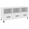 Mueble de TV madera contrachapada blanco 102x35x50 cm 2