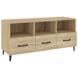 Mueble para TV madera contrachapada color roble 102x35x50 cm H