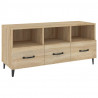 Mueble para TV madera contrachapada color roble 102x35x50 cm 2