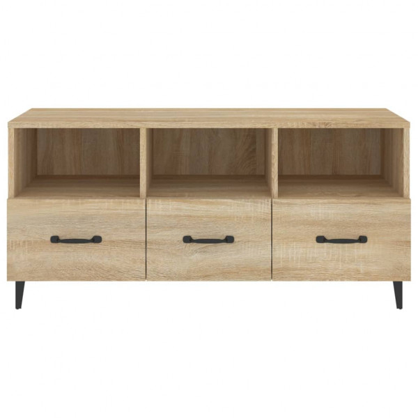 Mueble para TV madera contrachapada color roble 102x35x50 cm M 5