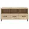 Mueble para TV madera contrachapada color roble 102x35x50 cm 5