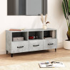 Mueble de TV madera contrachapada gris hormigón 102x35x50 cm 1