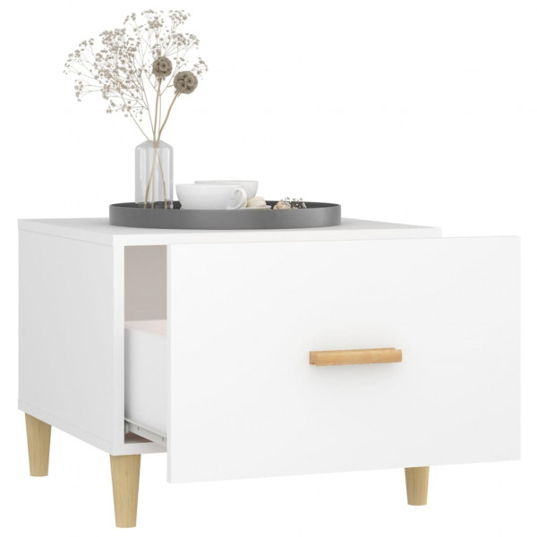 Mesas de centro 2 uds madera de ingeniería blanco 50x50x40 cm M 4