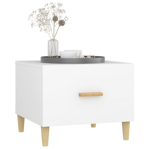Mesas de centro 2 uds madera de ingeniería blanco 50x50x40 cm M 5