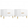 Mesas de centro 2 pcs 50x50x40 cm branco brilhante 2
