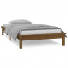 Estrutura de cama c/ luzes LED 90x200 cm madeira castanho mel 4