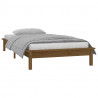 Estrutura de cama c/ luzes LED 90x200 cm madeira castanho mel 5