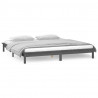 Estructura de cama con LED madera maciza gris 120x200 cm 4