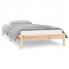 Estructura de cama con LED madera maciza 75x190 cm 4