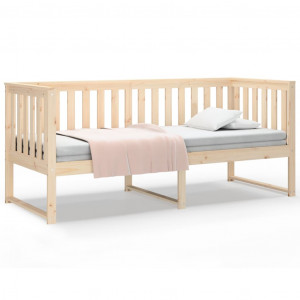 Sofá cama madera maciza de pino 80x200 cm H