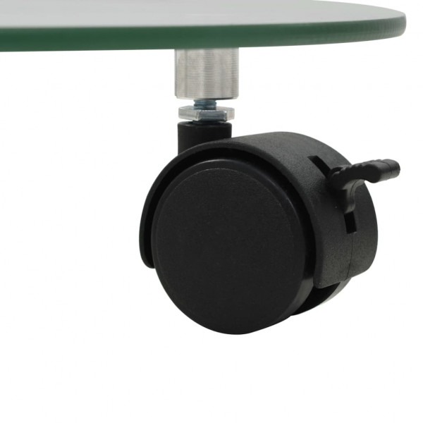 Bases com rodas p/ vasos 4 pcs vidro temperado 28 cm redondo M 4