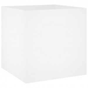 Jardinera de madera contrachapada blanco 40x40x40 cm H