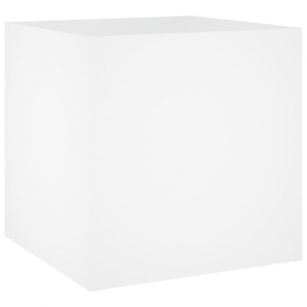 Jardinera de madera contrachapada blanco 40x40x40 cm M 2