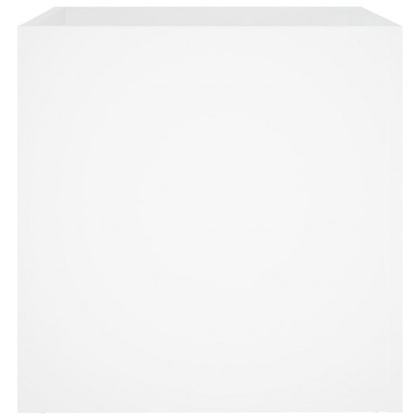 Jardinera de madera contrachapada blanco 40x40x40 cm M 5