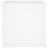 Jardinera de madera contrachapada blanco 40x40x40 cm 5