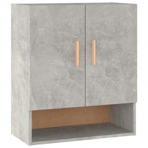 Armario de pared madera contrachapada gris hormigón 60x31x70 cm H