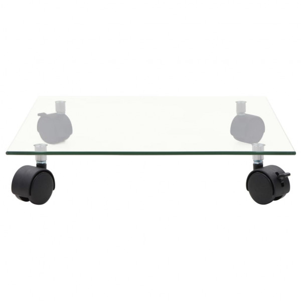 Soportes ruedas plantas 4 uds cuadrado vidrio templado 35x35 cm M 3