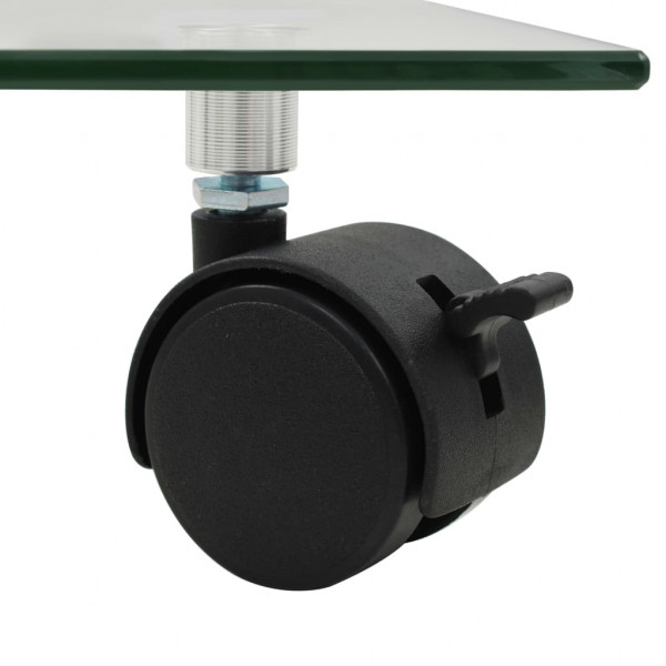 Soportes ruedas plantas 4 uds cuadrado vidrio templado 35x35 cm M 5