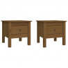 Mesas de apoio 2 pcs 40x40x39 cm pinho maciço castanho mel 2