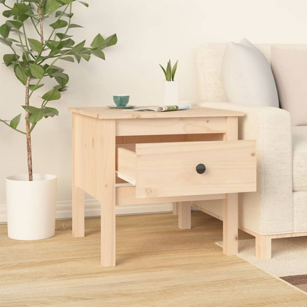 Mesa auxiliar de madera maciza de pino 50x50x49 cm M 3