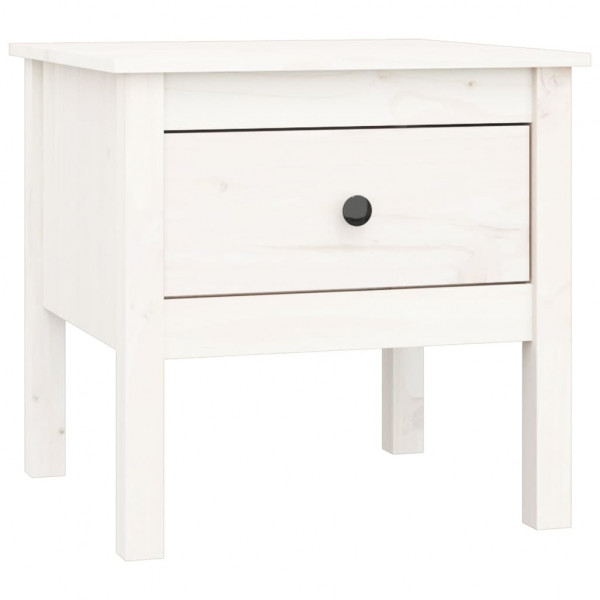 Mesa de apoio 50x50x49 cm pinho maciço Branco M 2