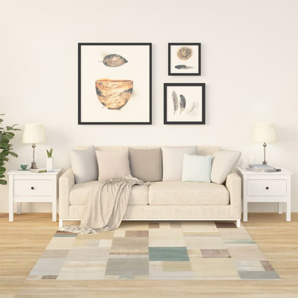 Mesa auxiliar 2 uds madera maciza de pino blanco 50x50x49 cm D