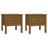 Mesas de apoio 2 pcs 50x50x49 cm pinho maciço castanho mel 2