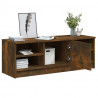 Mueble de TV madera contrachapada roble ahumado 102x35.5x36.5cm 4