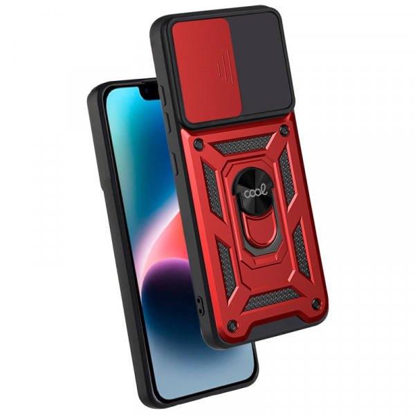 Carcaça COOL para iPhone 14 Anel duro vermelho M 3