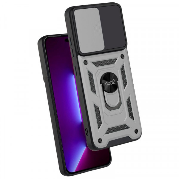 Carcasa COOL para iPhone 14 Pro Hard Ring Plata M 3