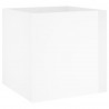 Jardinera de madera contrachapada blanco brillante 40x40x40 cm 2