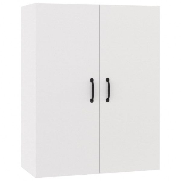 Armario colgante de madera contrachapada blanco 69.5x34x90 cm M 2