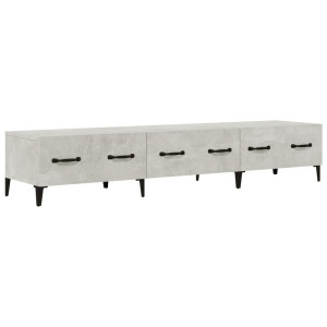 Mueble de TV madera contrachapada gris hormigón 150x34.5x30 cm H