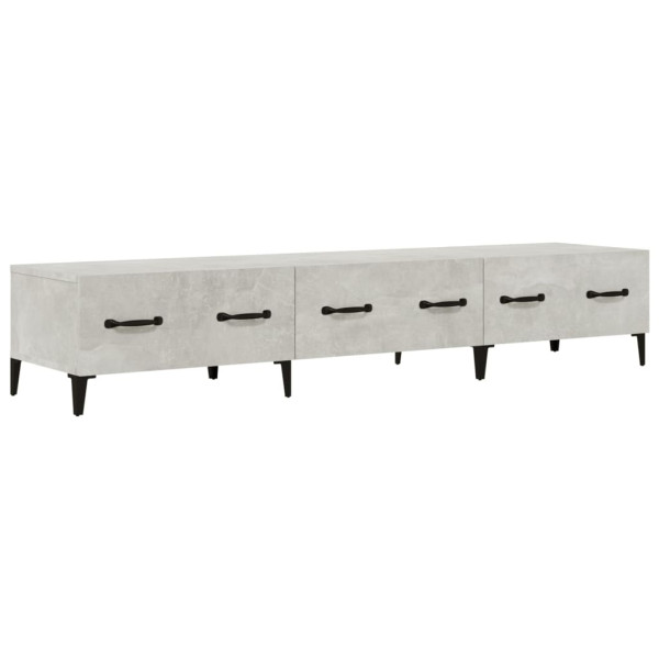 Mueble de TV madera contrachapada gris hormigón 150x34.5x30 cm M 2