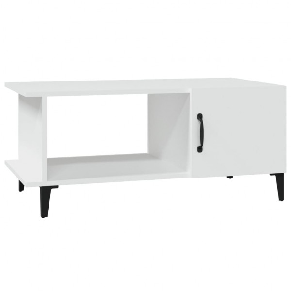 Mesa de centro madera contrachapada blanco 90x50x40 cm M 2
