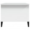 Mesa de centro madera contrachapada blanco 90x50x40 cm 4
