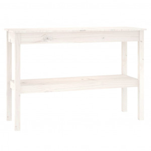 Mesa consola 110x40x75 cm pinho maciço branco H