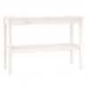 Mesa consola 110x40x75 cm pinho maciço branco 2