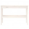 Mesa consola de madera maciza de pino blanco 110x40x75 cm 3