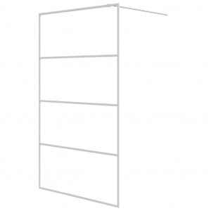 Divisória de chuveiro 115x195 cm vidro transparente ESG branco H