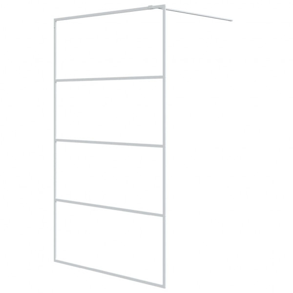 Divisória de chuveiro 115x195 cm vidro transparente ESG branco M 2