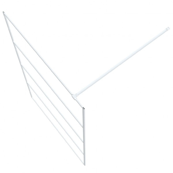 Mampara de ducha vidrio ESG transparente blanco 115x195 cm M 5