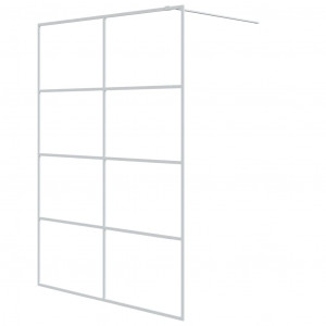 Divisória de chuveiro 140x195 cm vidro transparente ESG branco H