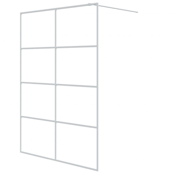 Divisória de chuveiro 140x195 cm vidro transparente ESG branco M 2