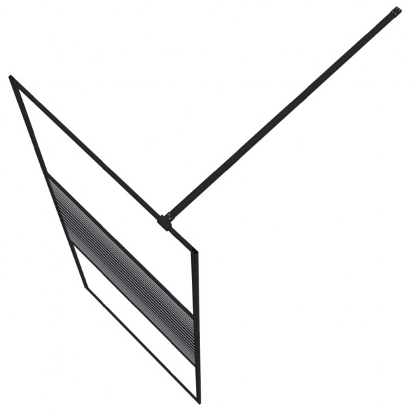 Divisória de chuveiro vidro transparente ESG 80x195 cm preto M 5
