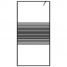 Divisória de chuveiro c/ vidro ESG transparente 100x195cm preto 3