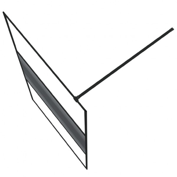 Divisória de chuveiro c/ vidro ESG transparente 115x195cm preto M 5