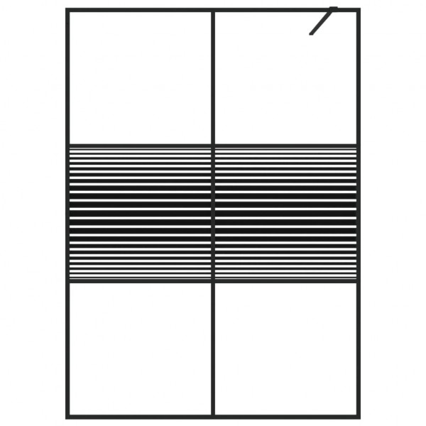 Mampara de ducha vidrio ESG transparente negro 140x195 cm M 3